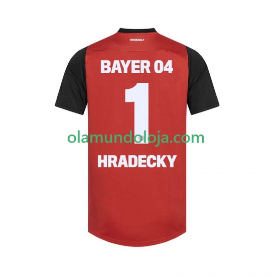Camisola Bayer 04 Leverkusen HRADECKY 1 Homem Equipamento Primeiro 2024-2025 Manga Curta
